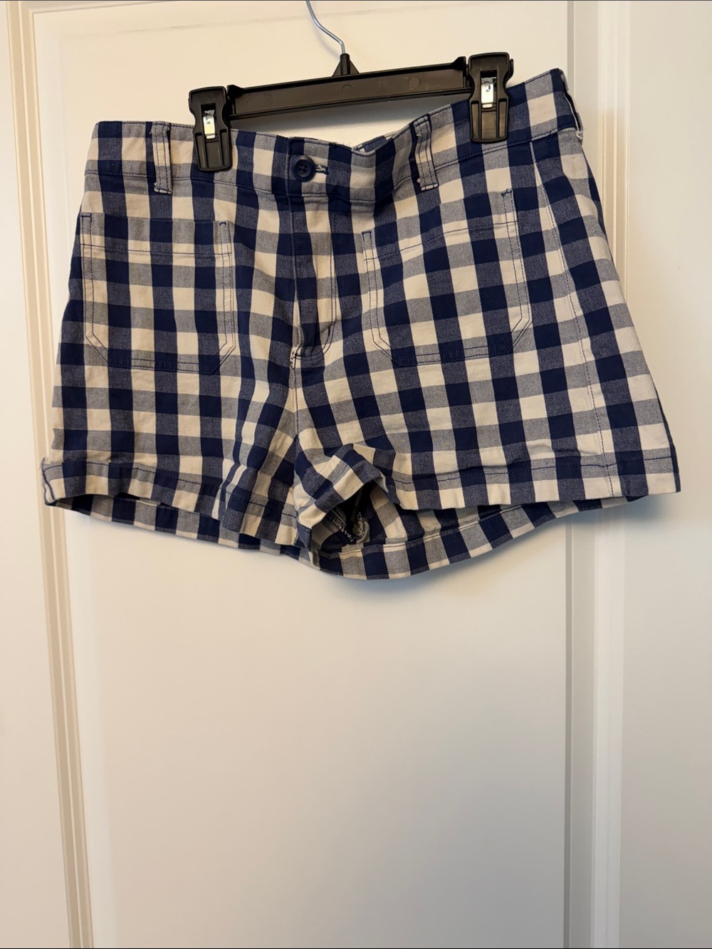 J. Crew Blue Gingham Chino Women's Shorts